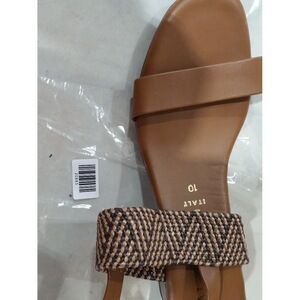 Italian Shoemakers Womens Sandals Brown Braided Size: 10